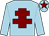 Light blue, maroon cross of lorraine, maroon star on cap (James Patrick Killeen)