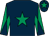 Dark blue, emerald green star, diabolo on sleeves, emerald green star on cap (Ivan G Thompson & Cobra Partnership)