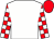 White, red and white check sleeves, red cap (Penton Hill Racing Limited)