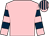 Pink, dark blue hooped sleeves, striped cap (Mr J Musgrave & Partner)