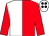 Red & white halved, red sleeves, white cap, black spots (Friends Again Syndicate)