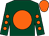 Dark green, orange disc, dark green sleeves, orange spots and cap (The Garland And Disney Families)