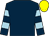 Dark blue, light blue hooped sleeves, yellow cap (Mr J Grant Cann)