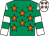 Emerald green, orange stars, white & emerald green hooped sleeves, white cap, orange stars (Bart O'Sullivan)