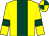 Yellow, dark green stripe and armlets, quartered cap (Birchenhough, Dewilde, Dod)