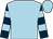 Light blue, dark blue and light blue hooped sleeves (Mr M Blanshard)