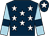 Dark blue, white stars, light blue sleeves, dark blue armlet, dark blue cap, white star (In Our Element Syndicate)