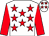 White, red stars, red sleeves, red stars on cap (Shout It From The Roof Top Syndicate)