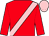 Red, pink sash, pink band on red sleeves, pink cap (Cornelius Link)