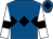 Royal blue, black triple diamond, white sleeves, black armlets, royal blue cap, black diamond (London Design Group Limited)