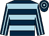 Dark blue, light blue hoops, striped sleeves (M James & S Jarrett)