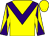 Yellow, purple chevron, diabolo on sleeves (The Whacko Partnership)