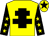 Yellow, black cross of lorraine, black sleeves, yellow stars, yellow cap, black star (Providence Racing)