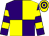 Purple and yellow (quartered), hooped sleeves, yellow and purple hooped cap (Castle Racing & The Horse Watchers)