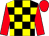 Black and yellow check, red sleeves and cap (Friends Of Castle Piece)
