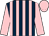 Dark blue and pink stripes, pink sleeves and cap (Lordship Stud)