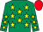 Emerald green, yellow stars, red cap (Sean Thomas Doyle)