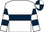 White, dark blue hoop, hooped sleeves, quartered cap (T Conroy)