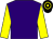 Purple, yellow sleeves, black and yellow hooped cap (Miss M A Thompson & Miss S E Hall)
