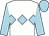 White, light blue triple diamond, sleeves and cap (Dr Vincent K F Kong)