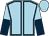 Light blue, dark blue seams, halved sleeves, light blue cap (Bonnet De Douche)