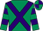 Emerald green, purple cross belts, hooped sleeves, quartered cap (Peel Racing Syndicate)