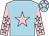 Light blue, pink star, pink sleeves, light blue stars, light blue cap, pink star (Emily Boultbee Brooks Racing)
