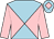 Light blue and pink diabolo, pink sleeves, light blue cap, pink diamond (Andrew T S Ralph Esq)