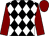 Black and white diamonds, maroon sleeves and cap (W B B & G J Daly)