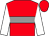 Red, grey hoop, white sleeves (Mr Toji Morita)