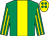 Emerald green, yellow stripe, striped sleeves, yellow cap, emerald green spots (Mr Alan R Lyons)
