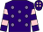 Purple, mauve spots, purple and pink hooped sleeves, purple cap, pink spots (Nmus)