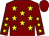 Maroon, yellow stars, maroon cap (Followmeuptocarlow Syndicate)