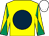 Yellow, dark blue disc, yellow and emerald green diablo on sleeves, white cap (Rio Gold Racing Club)