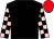 BLACK, BLACK and PINK check sleeves, RED cap (The Can't Say No Partnership)