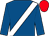 Royal blue, white sash, red cap (Mr Nic Allen)