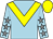 LIGHT BLUE, YELLOW chevron, LIGHT BLUE sleeves, GREY stars, YELLOW cap (Mr Yves Maupoil)