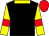 Black, yellow collar and sleeves, red armlets and cap (Mr Frank Hutchinson)