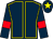 Dark blue, yellow seams, dark blue sleeves, red armlets, dark blue cap, yellow star (Launde Park Farm Partnership)