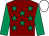 MAROON, EMERALD GREEN stars and sleeves, WHITE cap (Mr John Joseph Smith)
