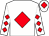 White, red diamond, diamonds on sleeves, white cap, red diamond (Hallowed Castle Partnership)