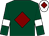 Dark green, maroon diamond, dark green sleeves, white armlets, white cap, maroon diamond (Rosemary Hetherington And Partner)