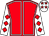 Red, white seams, white sleeves, red diamonds, white cap, red stars (Mick Martin Keith Boddy & Son)