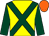 Yellow, dark green cross belts and sleeves, orange cap (The Oap Partnership (mr J Segust))