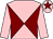 Pink and maroon diabolo, pink sleeves, pink cap, maroon star (The Lanson Lads)