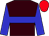 Brown, blue hoop , blue sleeves, red cap (Ms A Brislane)