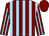 Maroon & light blue stripes, maroon cap (Jonathan O'Grady)