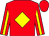 Red, yellow diamond, yellow stripe on sleeves (Regina Laymon)