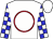 White, red circle, blue & white blocks on sleeves (Summer Run, Inc)