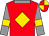 Red, gold diamond, grey collar and sleeves, gold armband, red and gold quartered cap (Mr P U Van Schoor)
